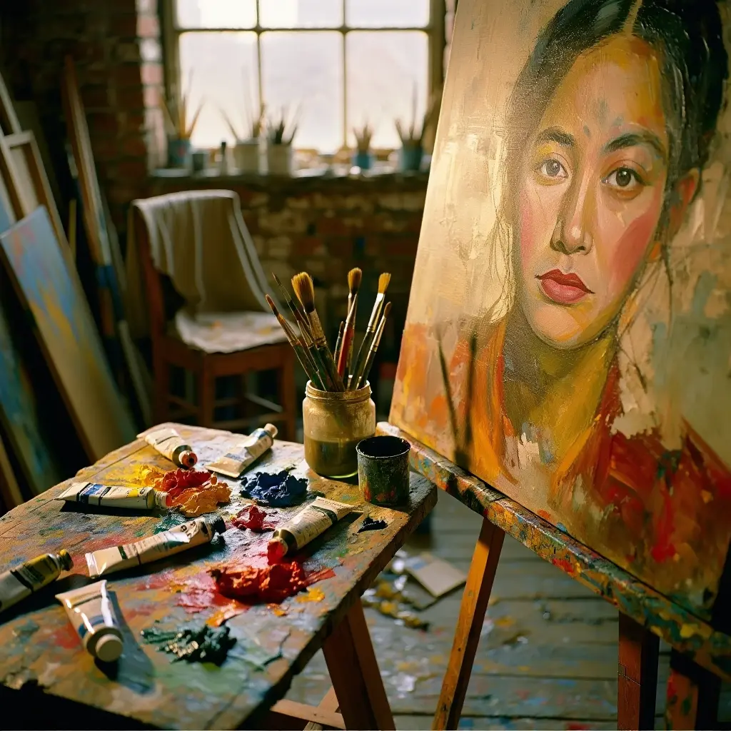 Művészeti stúdió belső tere